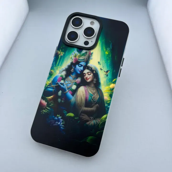 Amo Store Radha and Krishna Printed Soft/Hard Cover for iPhone X16 Pro Max Lightweight Durable Design - Image 4