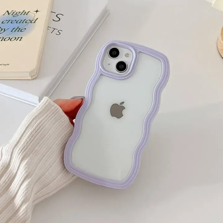 Amo Store Premium Transparent Wavy Design Phone Case for iPhone 11–17 Pro Max, Soft Candy Bumper Slim Protective Cover - Image 5