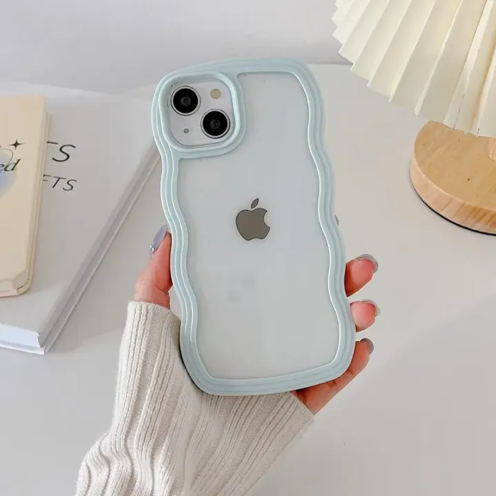 Amo Store Premium Transparent Wavy Design Phone Case for iPhone 11–17 Pro Max, Soft Candy Bumper Slim Protective Cover - Image 7